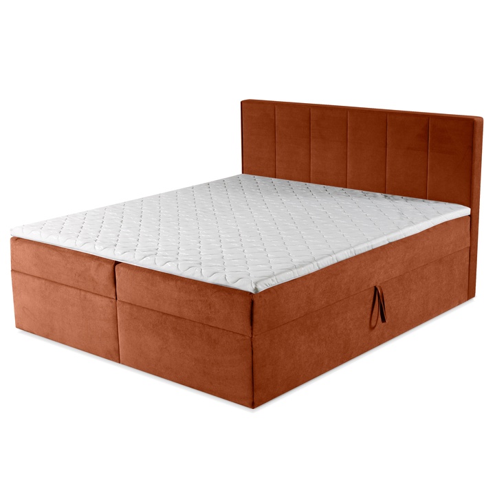 Postel s matrací ORES 2 oranžová, 160x200 cm 1