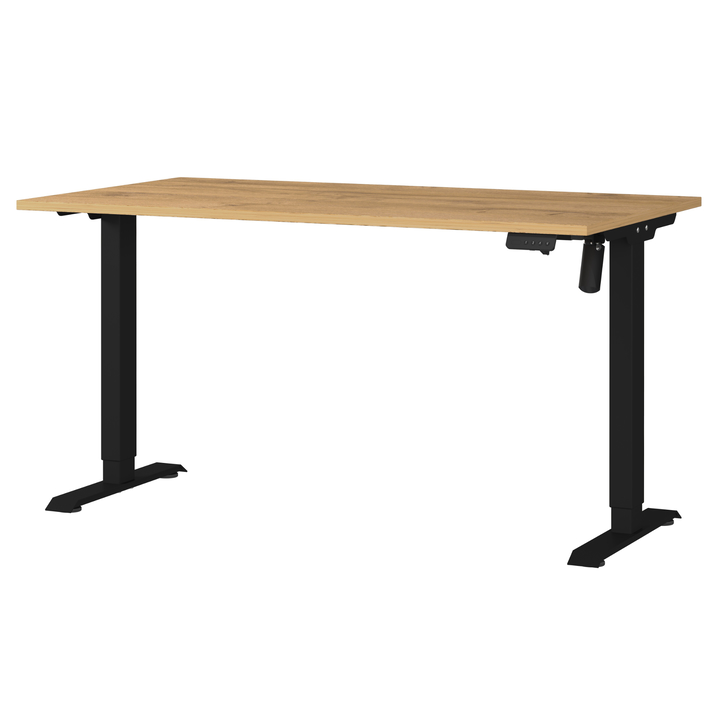 Sconto Psací stůl ORFI dub grandson/černá, šířka 140 cm