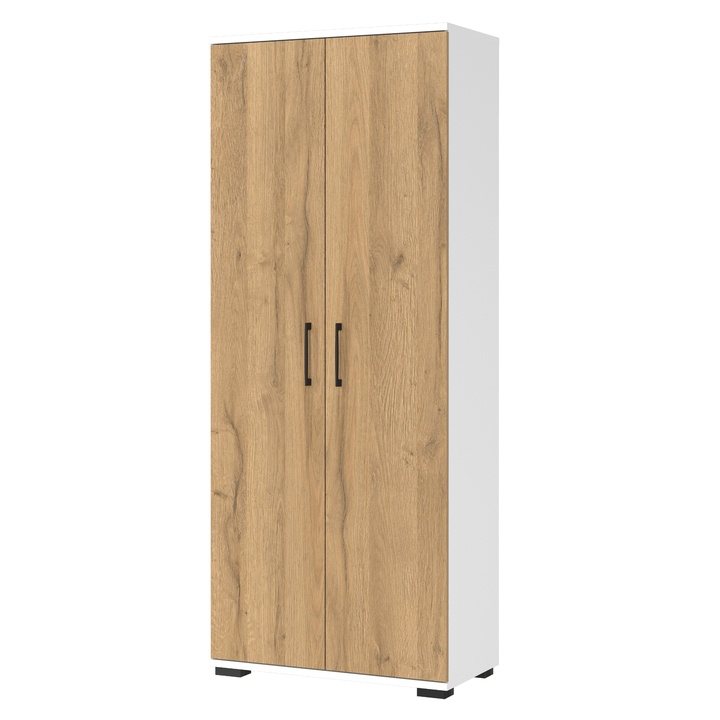 Sconto Skříň do pracovny ORFI bíla/dub grandson, výška 200 cm