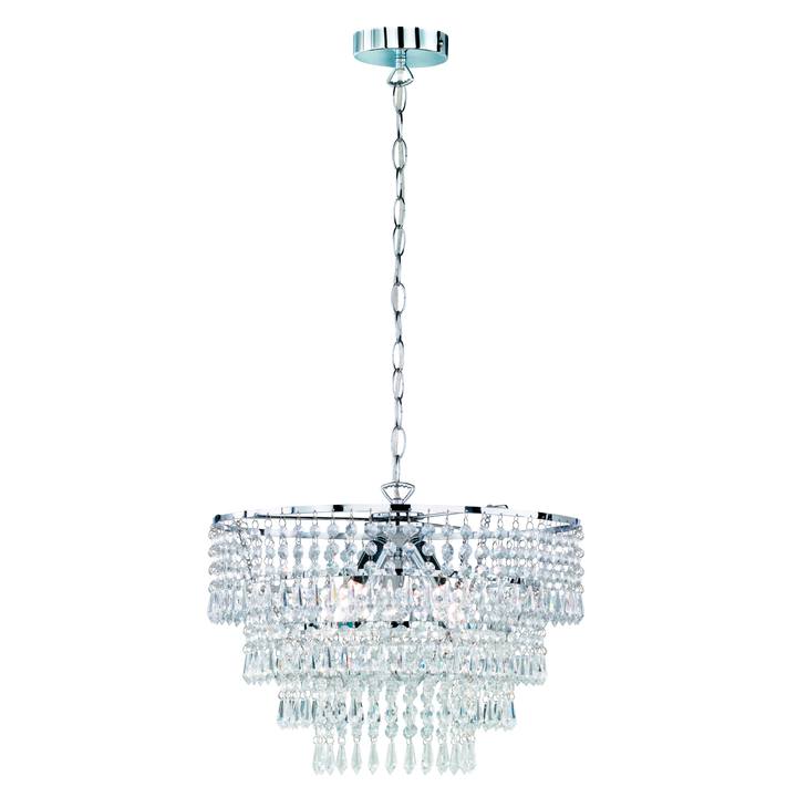 Sconto Závěsné svítidlo ORIENT 2 chrom/průhledná