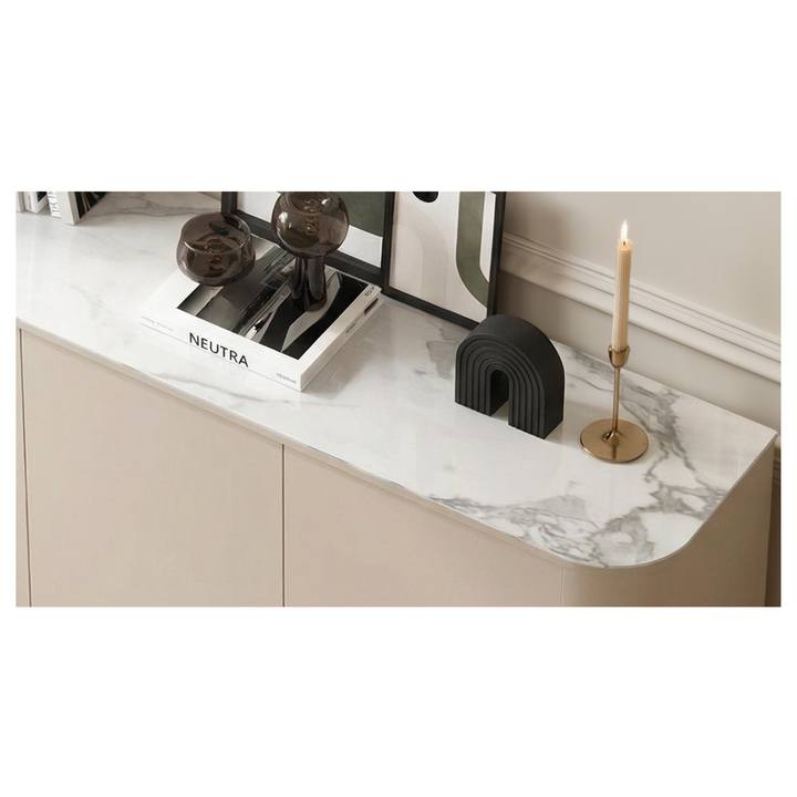 Sconto Deska na komodu ORTISEI 3D bílý mramor