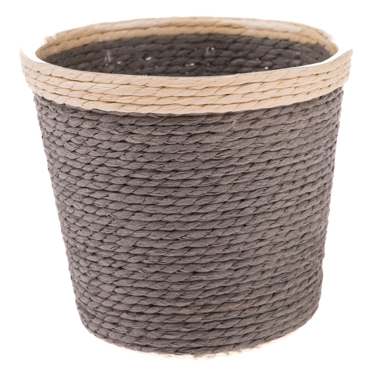 Obal na květináč OSKAR šedá, průměr 10 cm 1