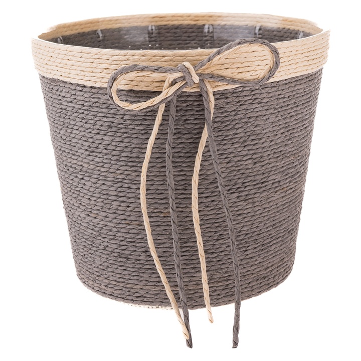 Obal na květináč OSKAR šedá, průměr 17 cm 1