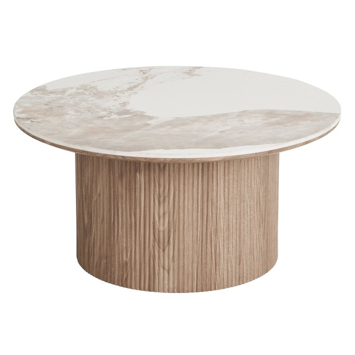 Sconto Konferenční stolek OTHINS bílá/hnědá