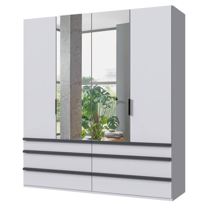 Sconto Šatní skříň OXLEY 1 bílá/černá