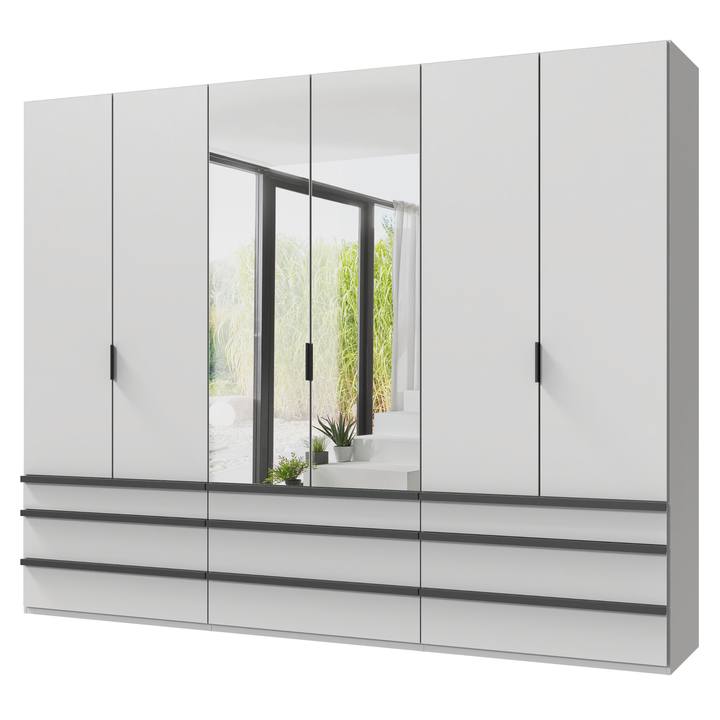 Sconto Šatní skříň OXLEY 2 bílá/černá