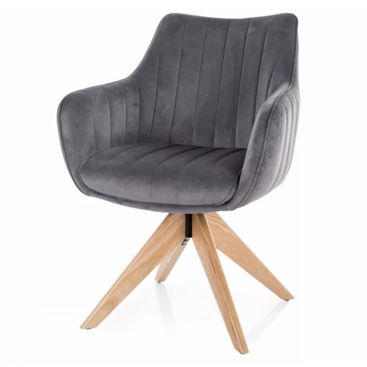 Sconto Jídelní židle OZOLAO 5 dub/šedá