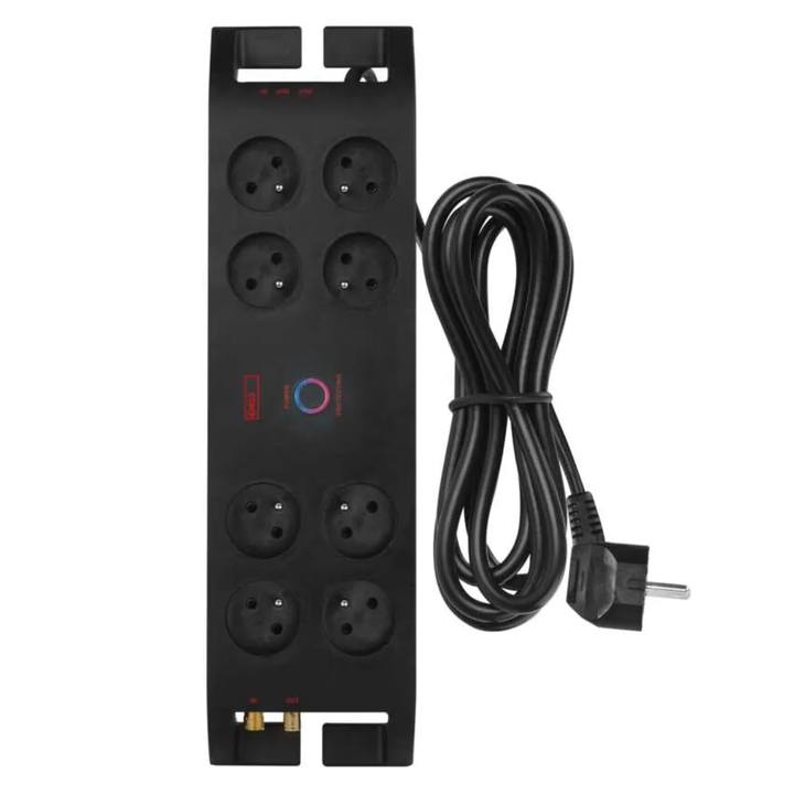 Přepěťová ochrana P54052 černá, 8 zásuvek, délka 3 m, absorpce 1800 J 1