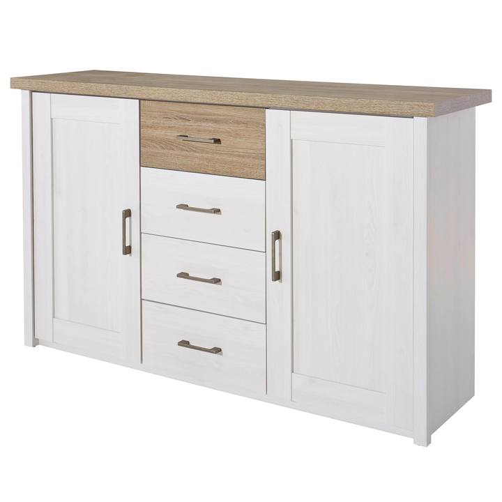 Sconto Komoda PARVATI pinie bílá/dub truffel