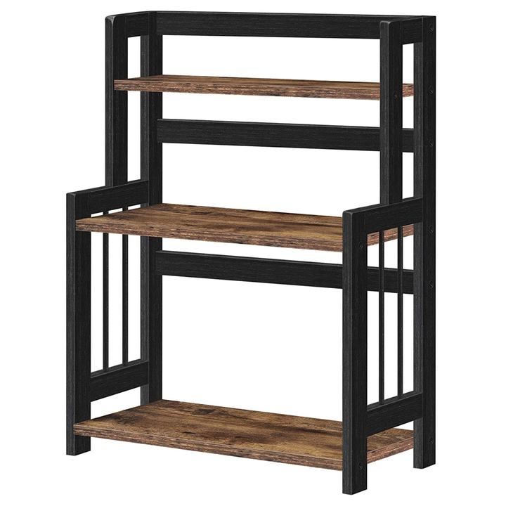 Kuchyňský regál PASS černá/hnědá 1