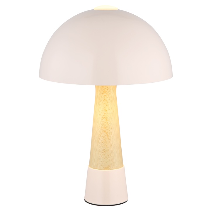 Stolní lampa PAULIN růžová/přírodní 1