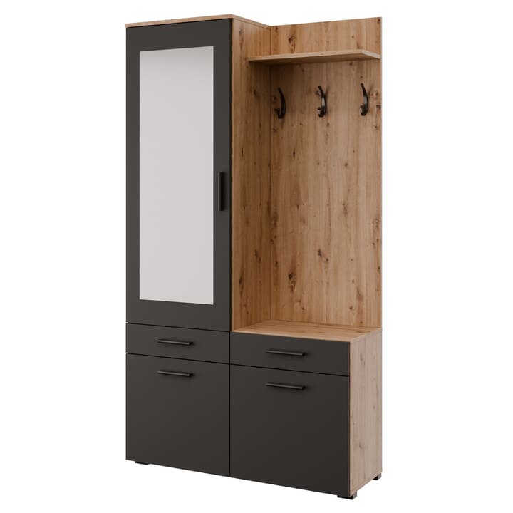 Předsíňová sestava PAVLA dub artisan/antracitová 1