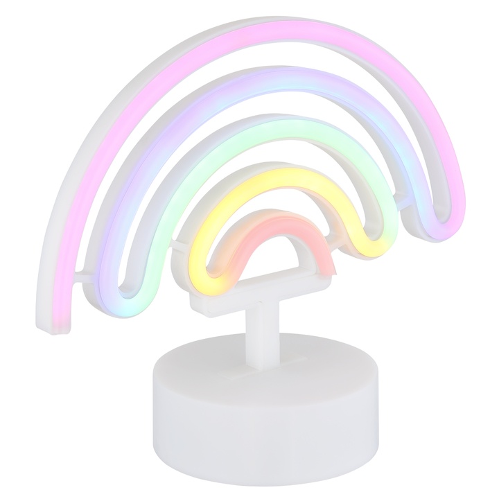 Sconto Stolní LED lampa PELANGI bílá/vícebarevná