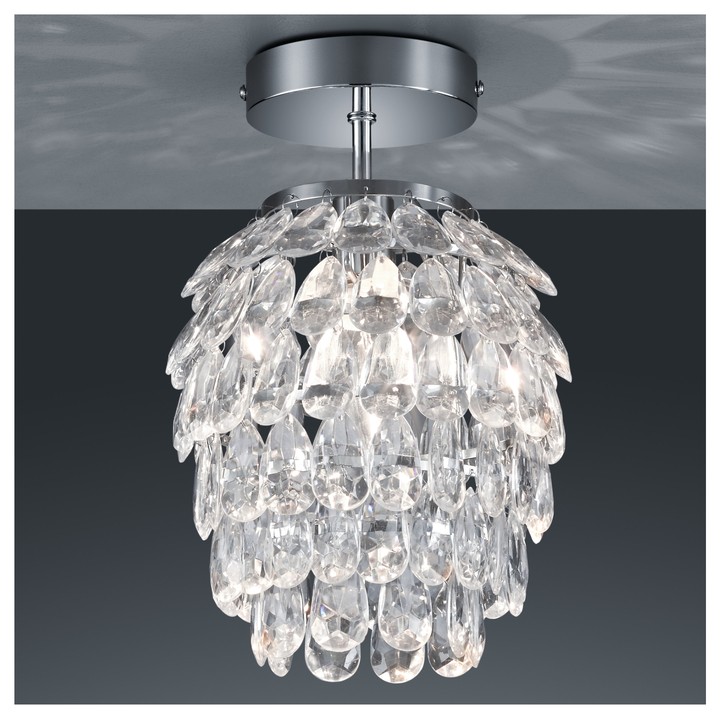 Sconto Stropní svítidlo PETTY chrom/průhledná