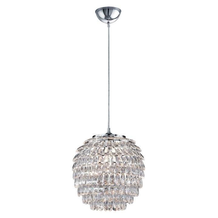 Sconto Závěsné svítidlo PETTY chrom/průhledná