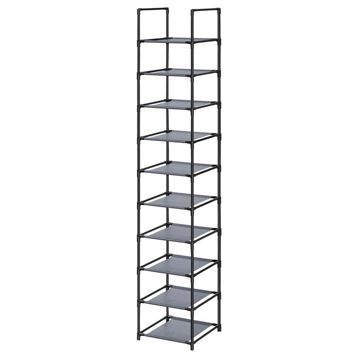 Sconto Policový botník PIER 3 šedá, šířka 33 cm