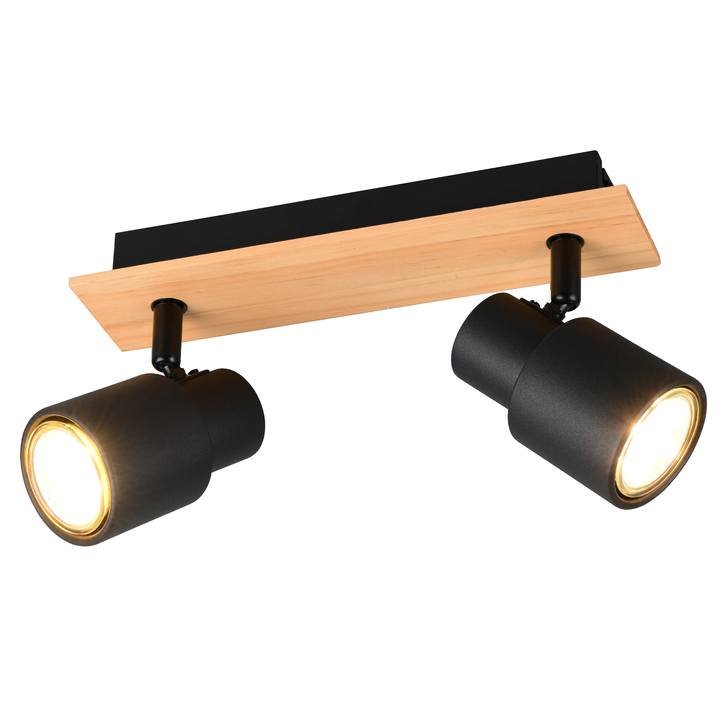 Bodové svítidlo PIERRE 2 černá/přírodní 1
