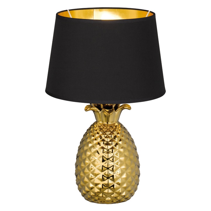 Sconto Stolní lampa PINEAPPLE zlatá/černá