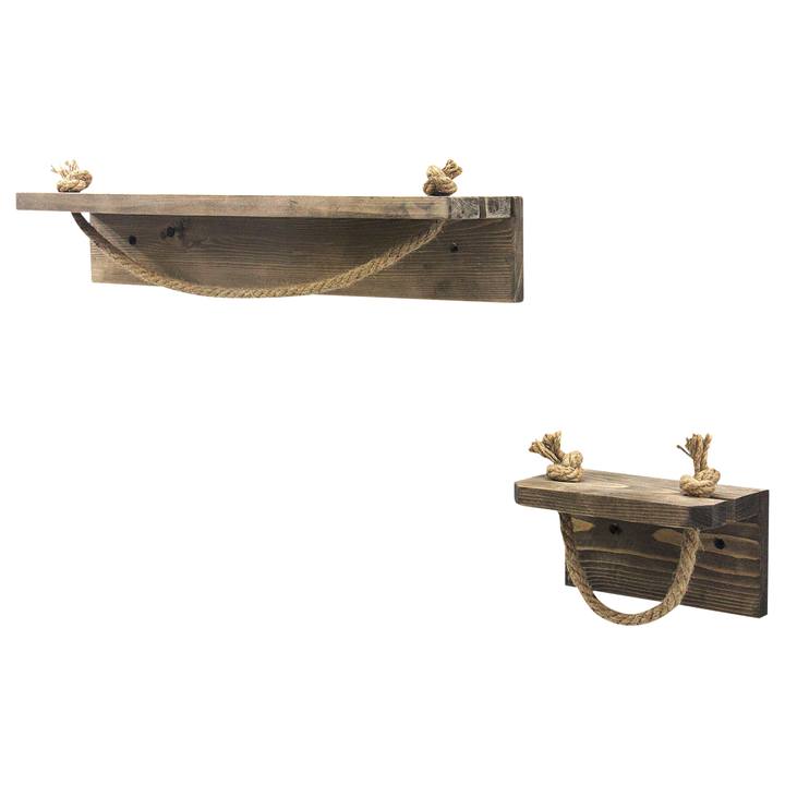 Sconto Sada nástěnných polic PIPE smrk, 2 ks