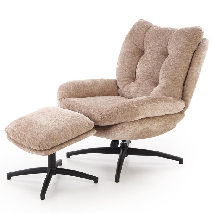 Sconto Křeslo s podnožkou PÍSTU béžová