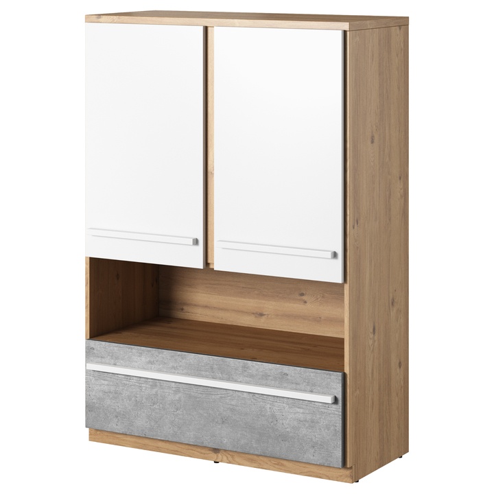 Sconto Regál PLANO 04 dub nash/bílá/beton