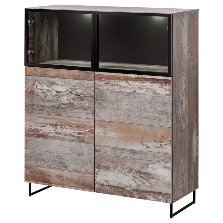 Komoda PLONK staré dřevo/černá 1