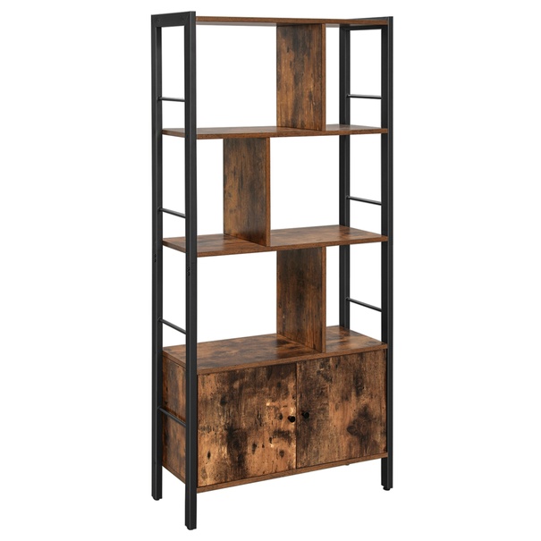 Knihovna POITIER II černá/hnědá 1