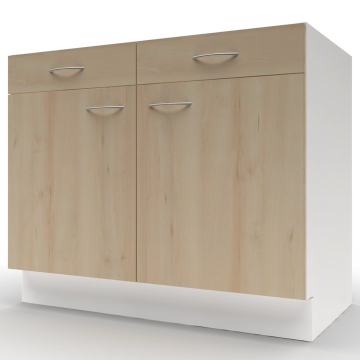 Sconto Spodní skříňka POLAR II buk/bílá, šířka 100 cm