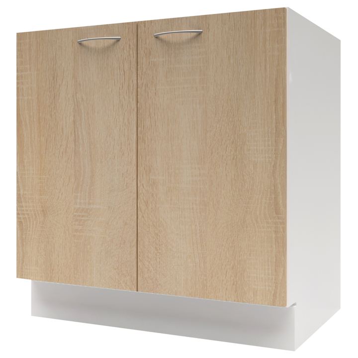 Sconto Spodní dřezová skříňka POLAR II dub sonoma/bílá, 80 cm