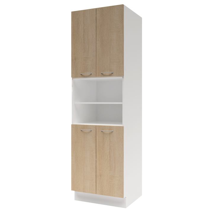 Sconto Potravinová skříň POLAR II bílá/dub sonoma