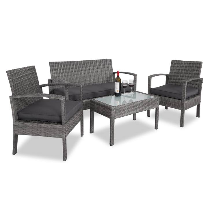 Zahradní set POLY šedá/antracitová 1