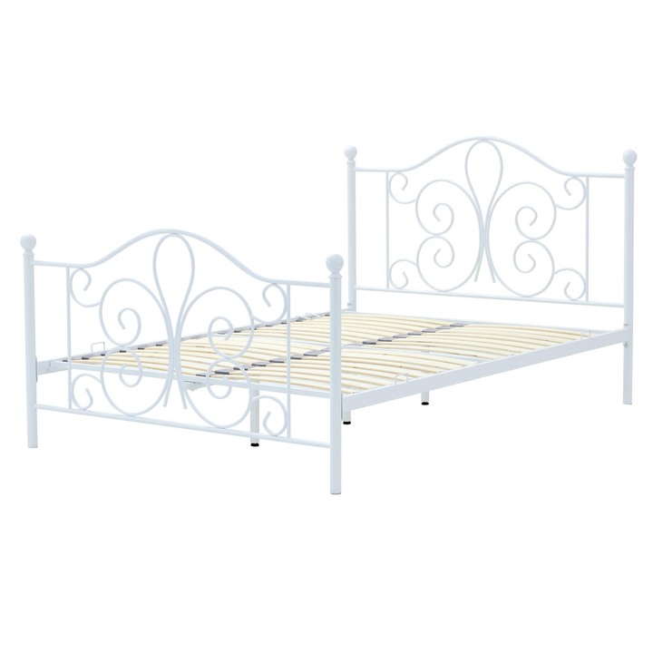 Sconto Postel s roštem PONOMO bílá, 140x200 cm