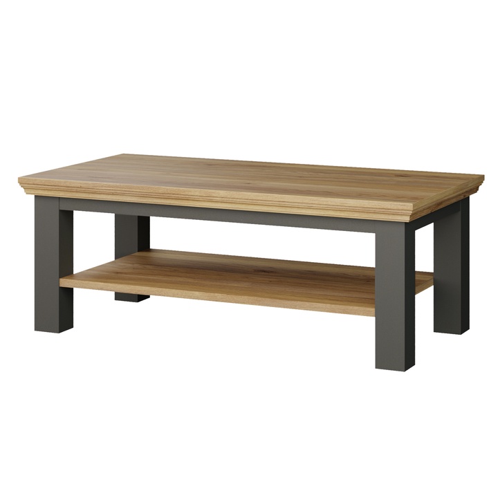 Sconto Konferenční stolek PONTYPOOL šedá/dub mauvella, šířka 116 cm