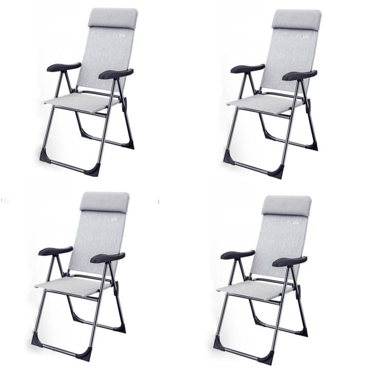 Sconto Zahradní židle PRACTICAL světle šedá, set 4 ks