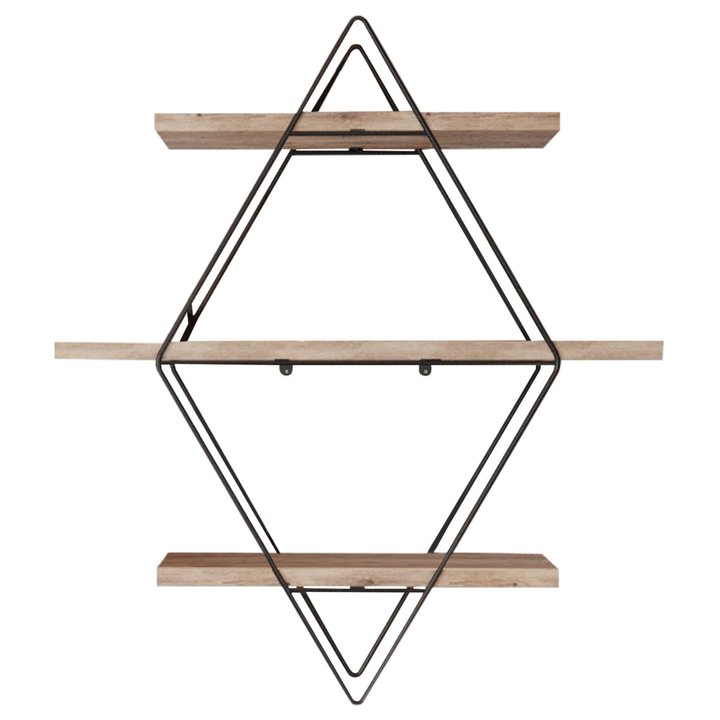 Sconto Nástěnný regál PRISMA černá