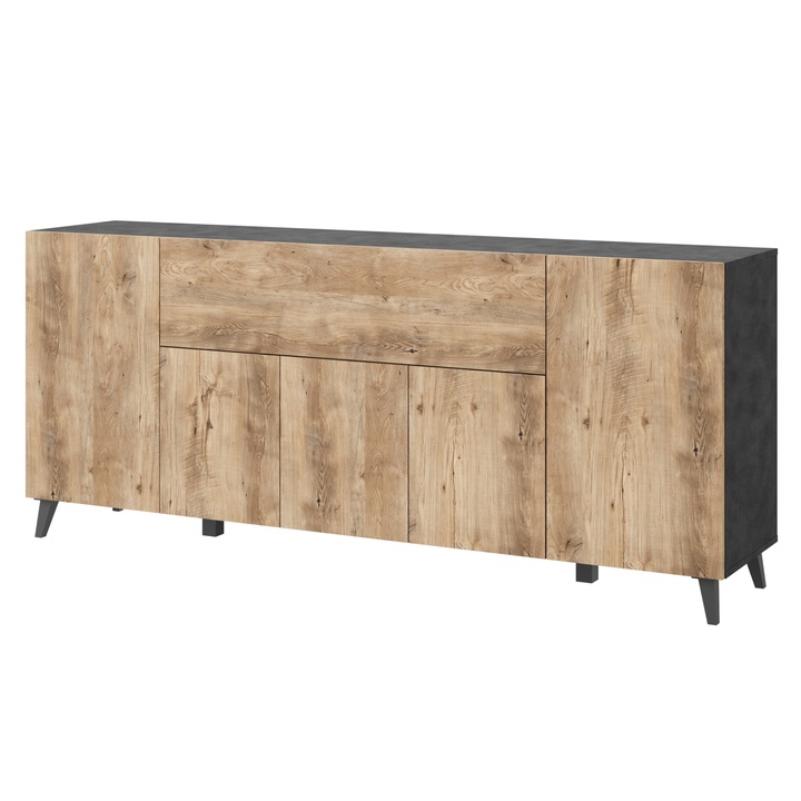 Sconto Komoda PROBUS 4 kaštan breslau/antracitová