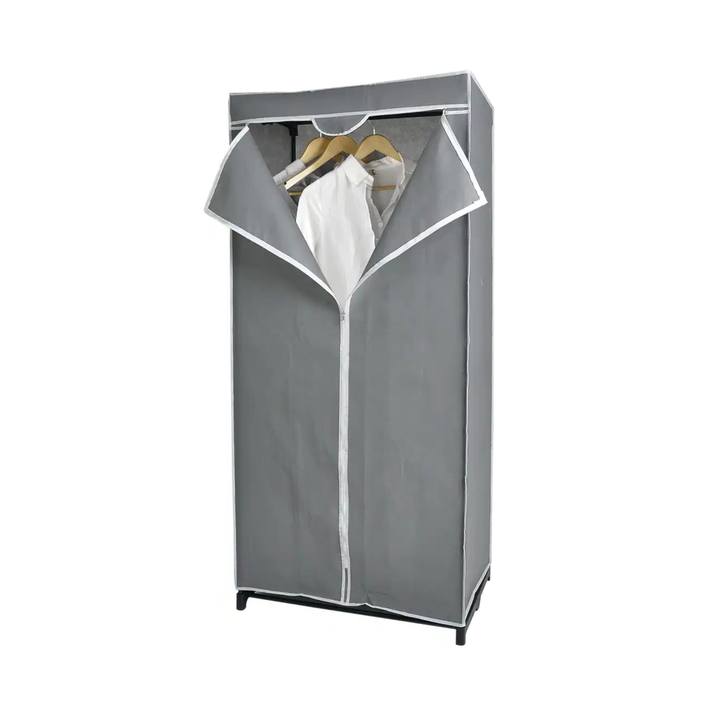 Sconto Látková šatní skříň PROMO šedá