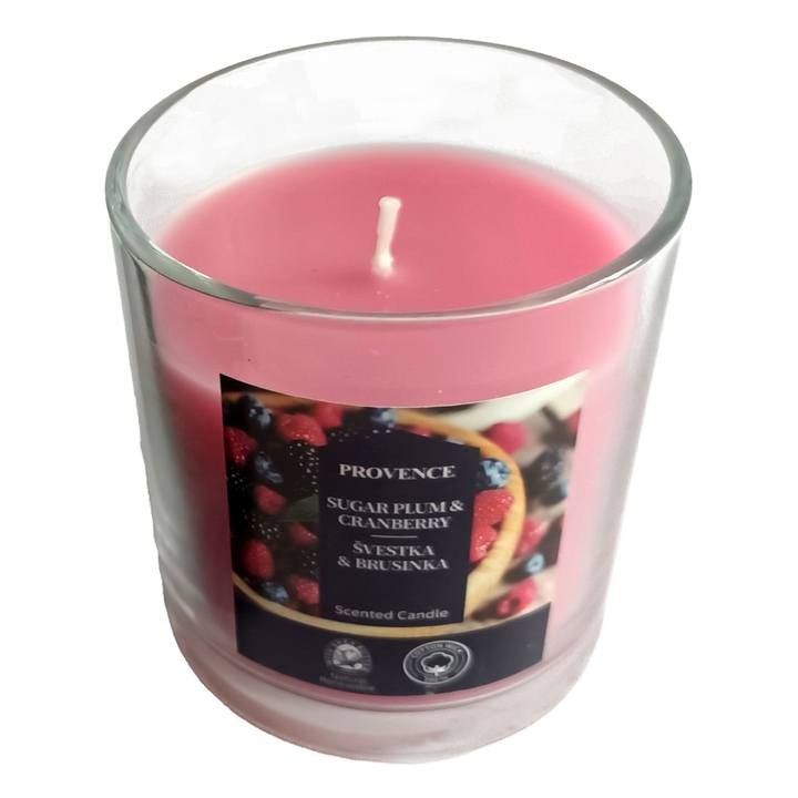 Sconto Vonná svíčka PROVENCE švestka a brusinka, 135 g