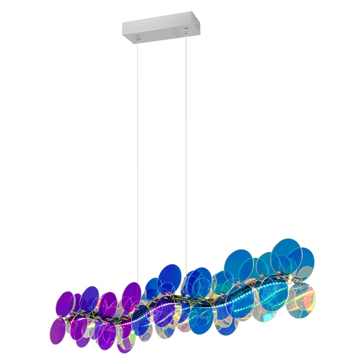 Sconto Závěsné svítidlo PULSE chrom/vícebarevná