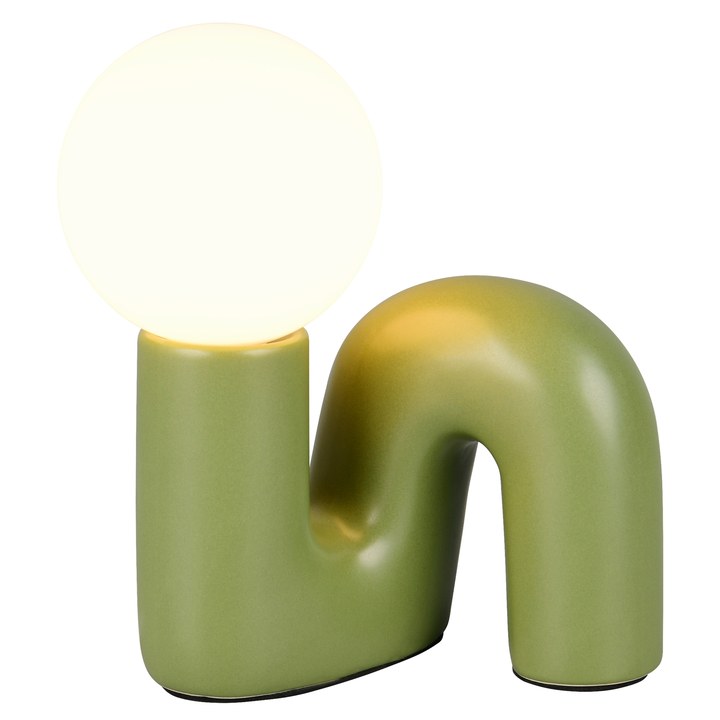 Stolní lampa QUINN bílá/zelená 1