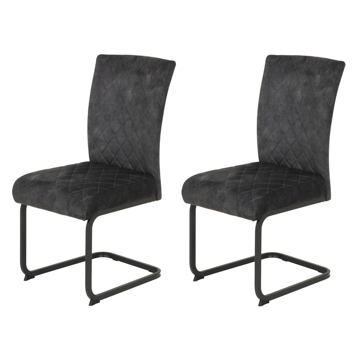 Sconto Jídelní židle RACHEL I S vintage antracitová, set 2 ks