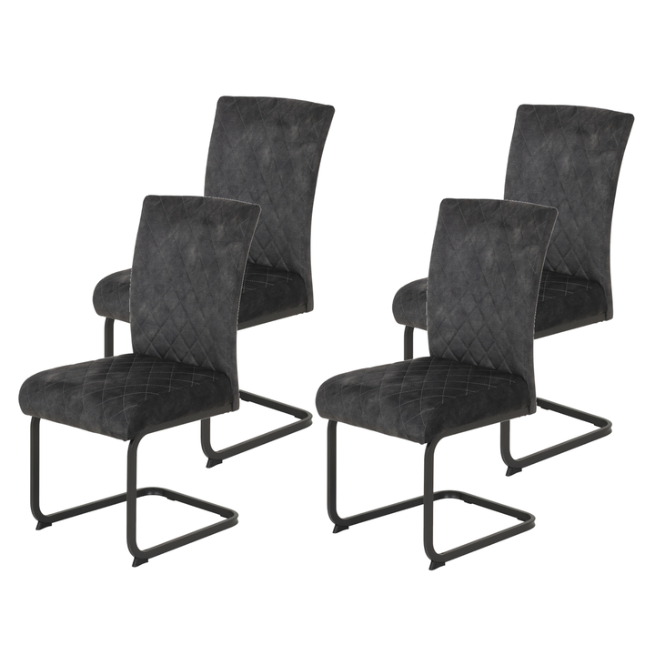 Sconto Jídelní židle RACHEL I S vintage antracitová, set 4 ks