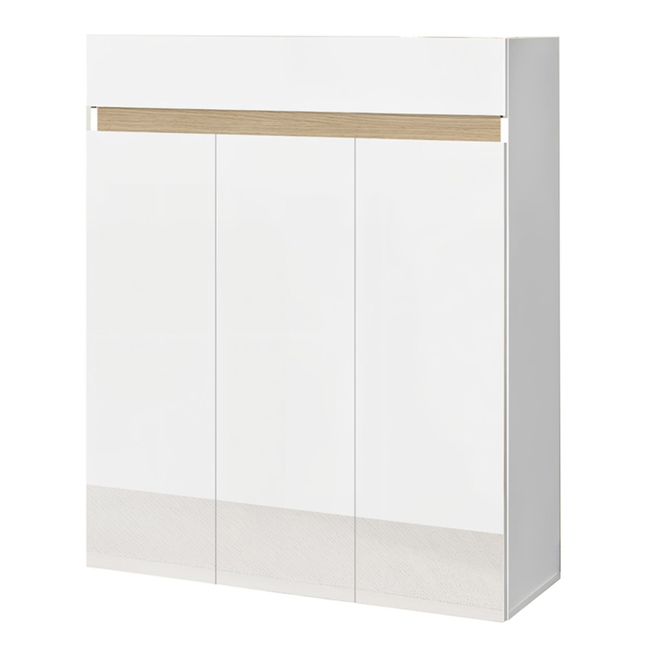 Botník RAINBOW 2 světlý dub/bílá vysoký lesk 1