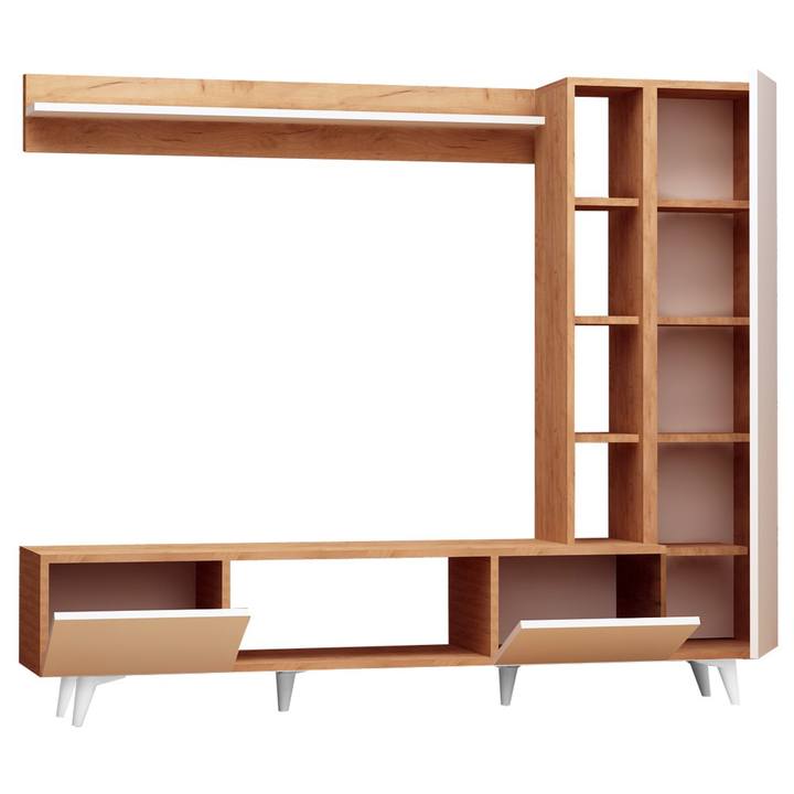 Obývací stěna RAMBUTY dub/bílá 1