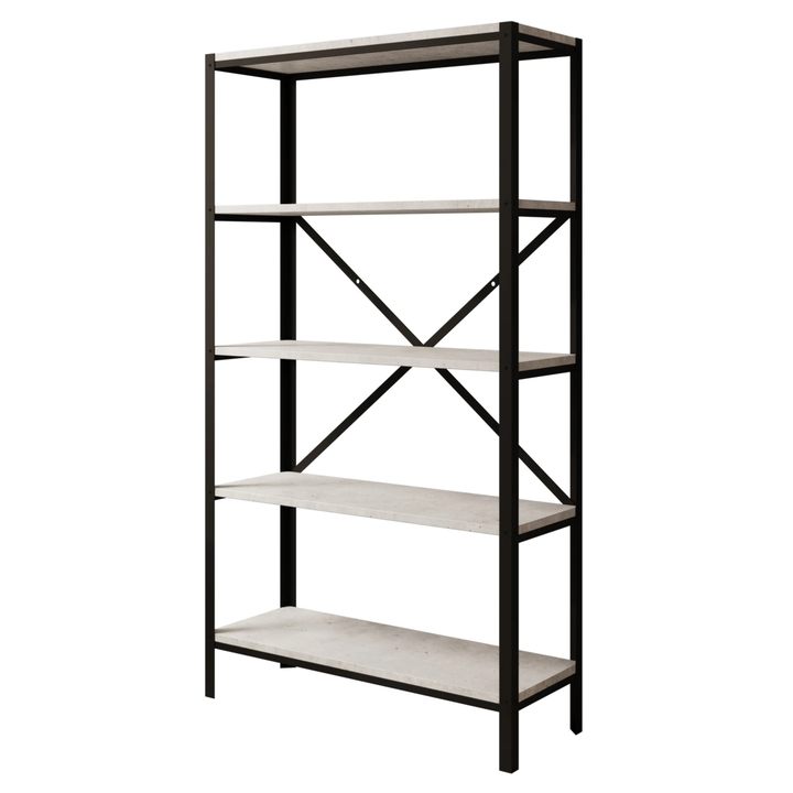 Sconto Regál RENÉ černá/beton
