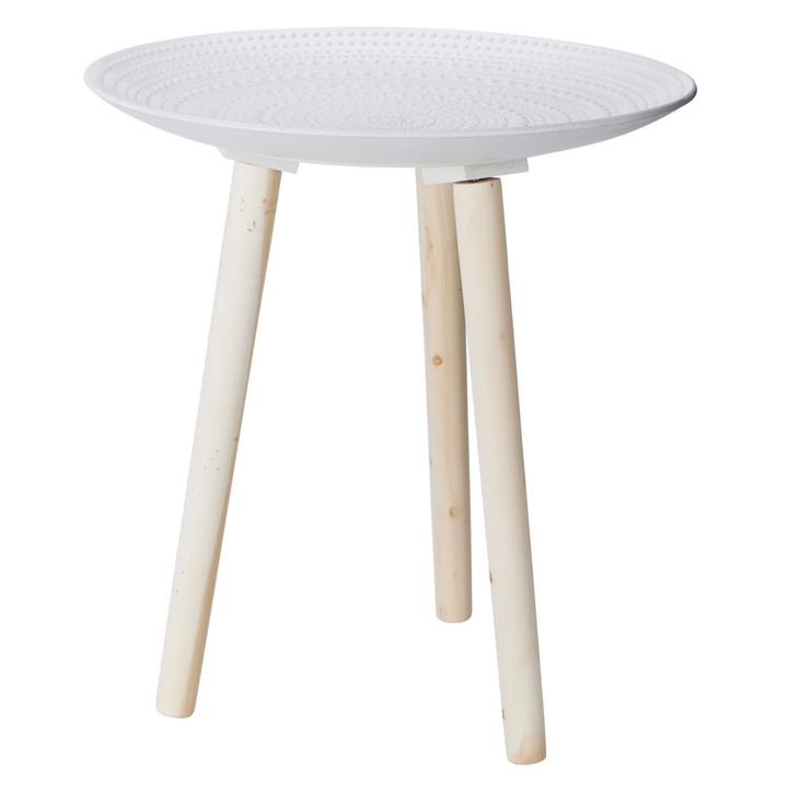 Sconto Odkládací stolek REX bílá/dřevo