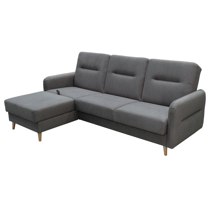 Sconto Sedací souprava RHONDA levá, tmavě šedá