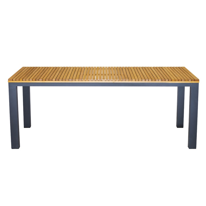 Sconto Jídelní stůl RIPPER antracitová/přírodní, šířka 200 cm