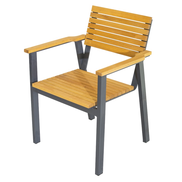 Sconto Křeslo RIPPER antracitová/přírodní