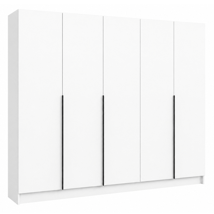 Šatní skříň RIVA 250 bílá, výška 215 cm 1